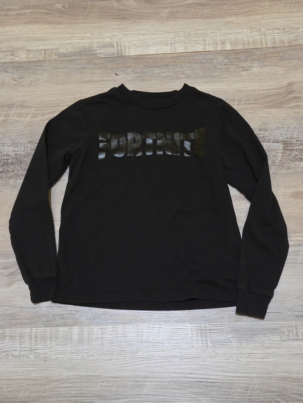 Kids' Black Long-Sleeve Fortnite Logo Shirt Youth Medium (8)